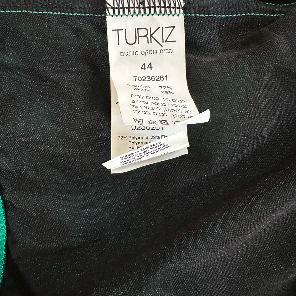 Turkiz Green One shoulder Swimsuit Size 14 - Picture 4 of 8